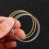 Elegant Zircon Wedding Engagement Gorgeous Round Shape Round Hoop Earrings Drop Dangle Stud Crystal