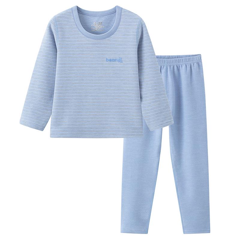 "Children’s Warm Plush Autumn Pajama and Thermal Underwear Set for Students and Teens"