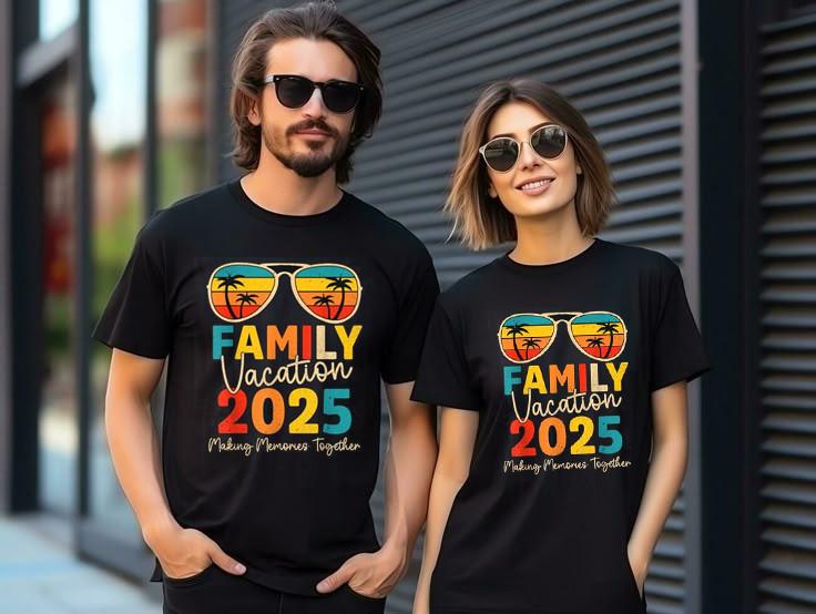 Famlily Vaction 2025 Design Short Sleeve T Shirt Men Women all size S-5XL Unisex T-Shirt