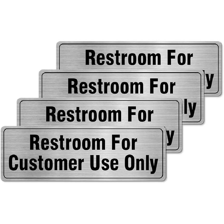 24 Hour Video Surveillance Sign Aluminum Silver 9 x 3 Inches Self-Adhesive Waterproof Metal Door Wall Sign for Business Restaurants 4 Pack