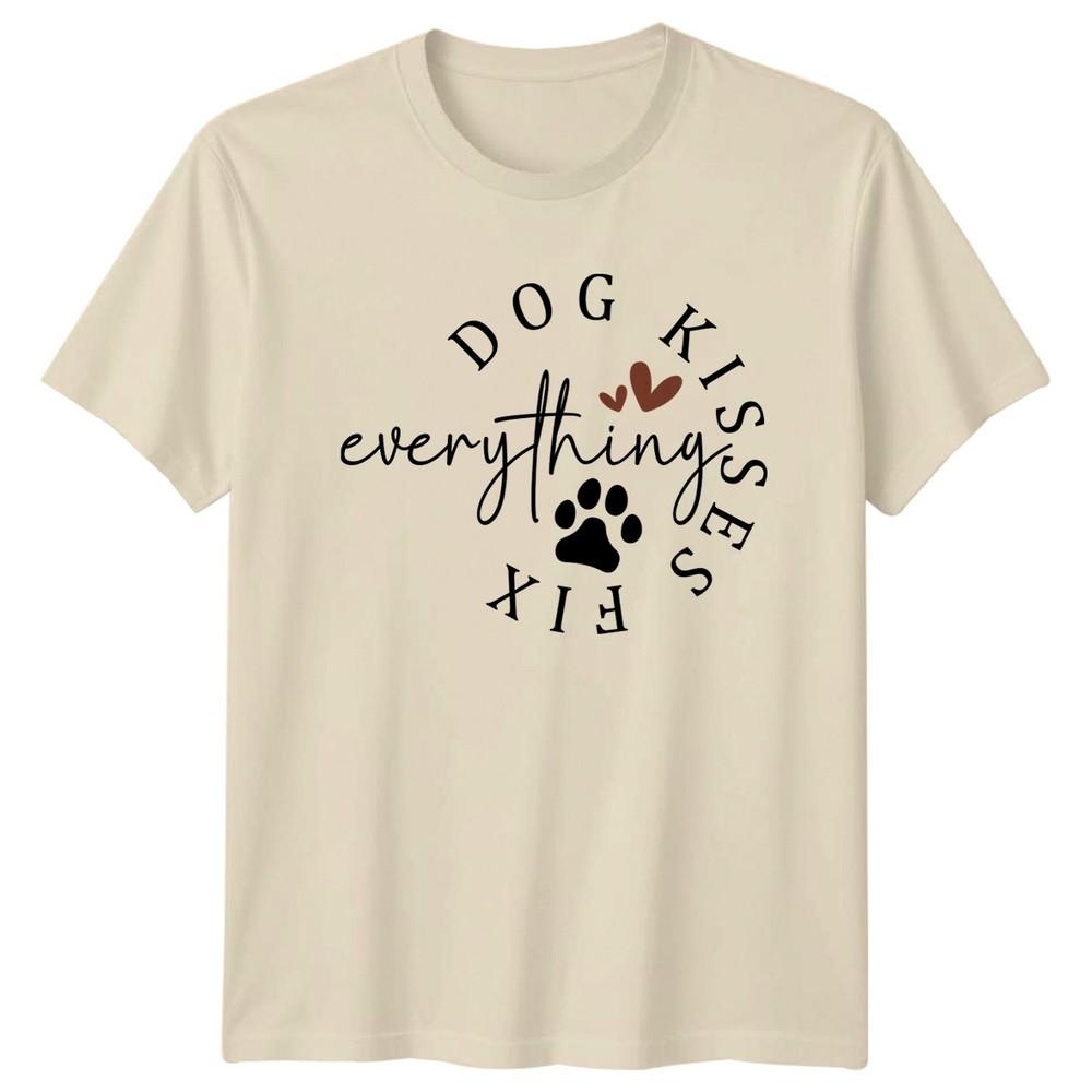 Dog Kisses Fix Everything Unisexs TShirt Dog Owner Pets