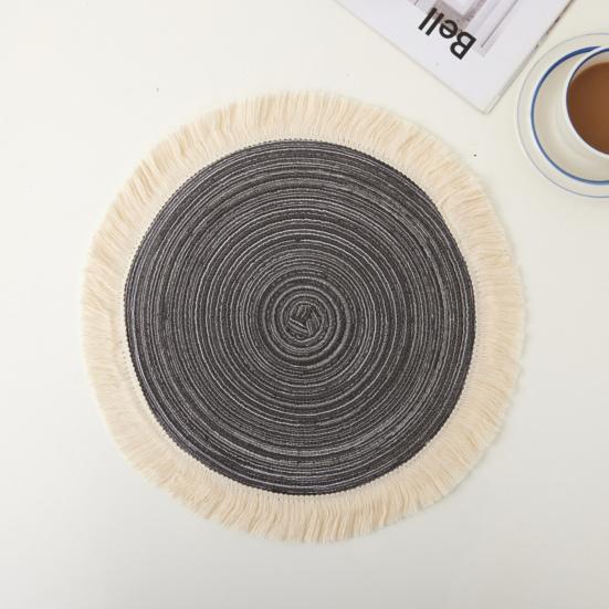 Скандинавские настольные салфетки круглые термостойкие подставки с бахромой под миски, подставки под чайник для сервировки обеденного стола