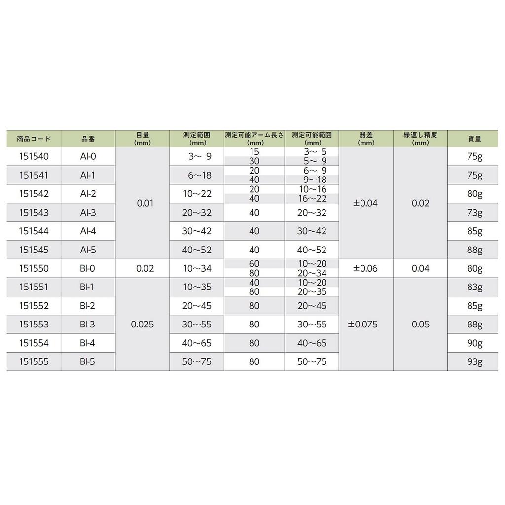 Niigata Seiki SK Сделано в Японии Циферблатный штангенциркуль Внутренний калибр 3-9 мм AI-0