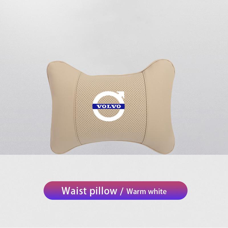 AALC1 Car Headrest Neck Pillow Seat Cushion Lumbar Protective Pad Set For Volvo XC40 XC60 V60 V40 XC90 V50 S60 V70 S90 Olestar AWD S80