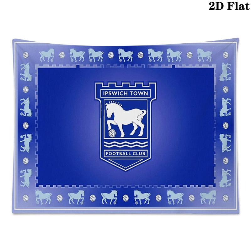 Ipswich Town FC Wall Tapestry Aesthetic Wall Hanging Printed Fabric Blanket Decorative Tapestries for Bedroom Living Room Home Decor