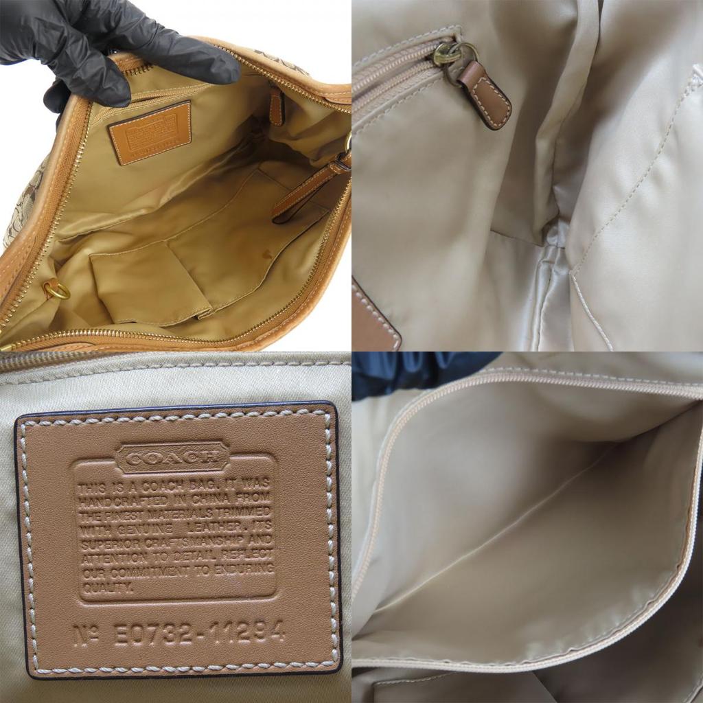 Used COACH Shoulder Bag 11294 Mini Signature Canvas/leather Beige Beige Casual