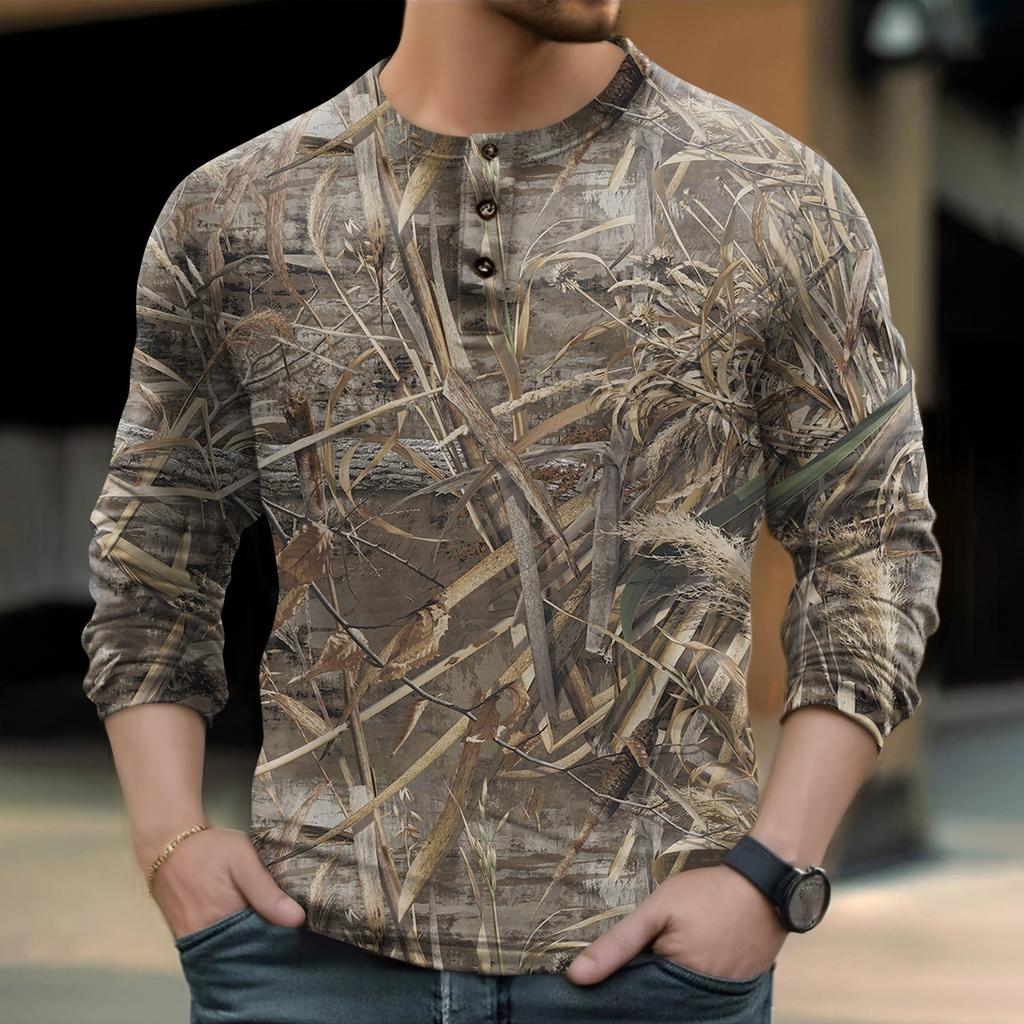 Мужская уличная винтажная модная спортивная футболка с v-образным вырезом и длинным рукавом