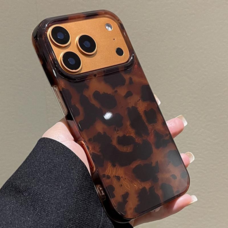 Черно-золотой чехол для телефона с принтом леопарда для iPhone 17 16 15 14 13 12 11 Pro Max XS X XR 7 8 Plus 16E Air Ударопрочная задняя крышка из ТПУ