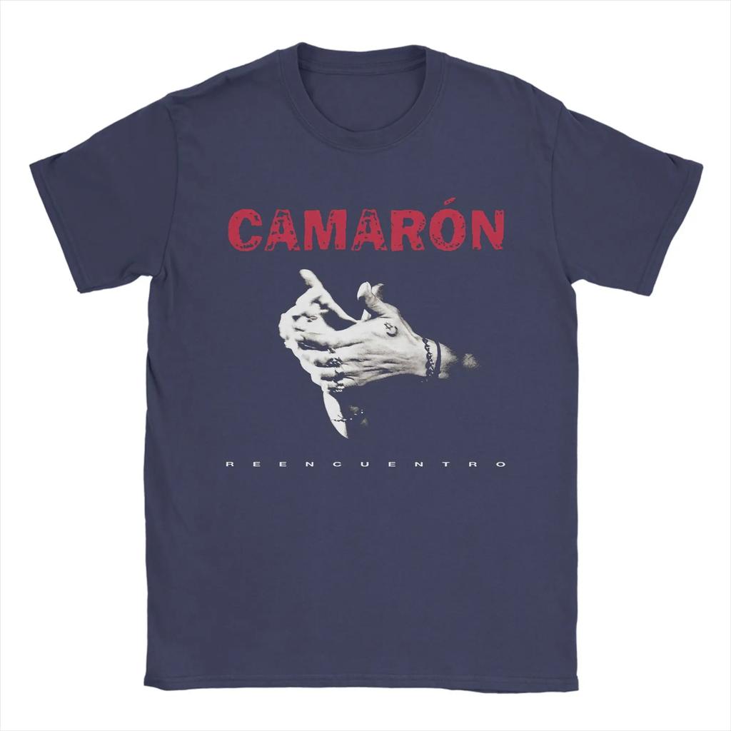 2026 Hot Sale Men T-Shirt Camarons De La Isla Flamenco Singer Cotton Tee Shirt Short Sleeve Island Shrimp T Shirts Round Neck Merch Plus Size
