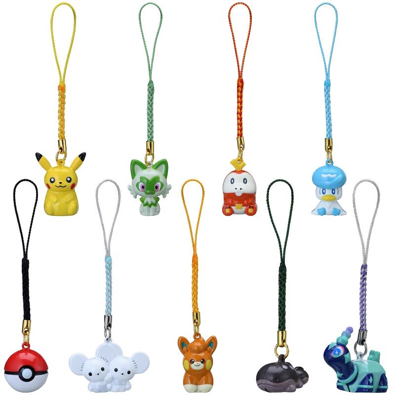 Оригинальный брелок-колокольчик из Pokémon Center Пикачу Ньяхоха Хогета Квакc Памо Ду Ваканнесуми Тералагос Держатель для ключей Оплата при получении Недоступна