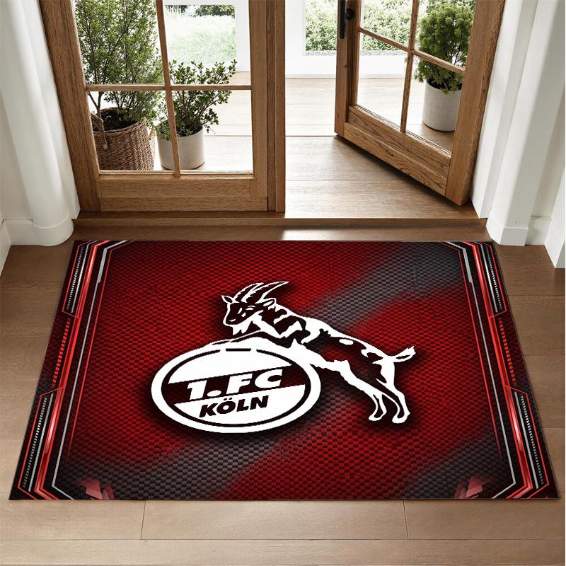 FC Köln Design Crystal Velvet Rug Soft Decorative Mat for Bedroom Entrance