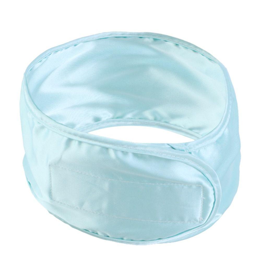 Однотонная женская шелковистая атласная повязка на голову, регулируемая СПА-повязка на голову, тюрбан для мытья лица