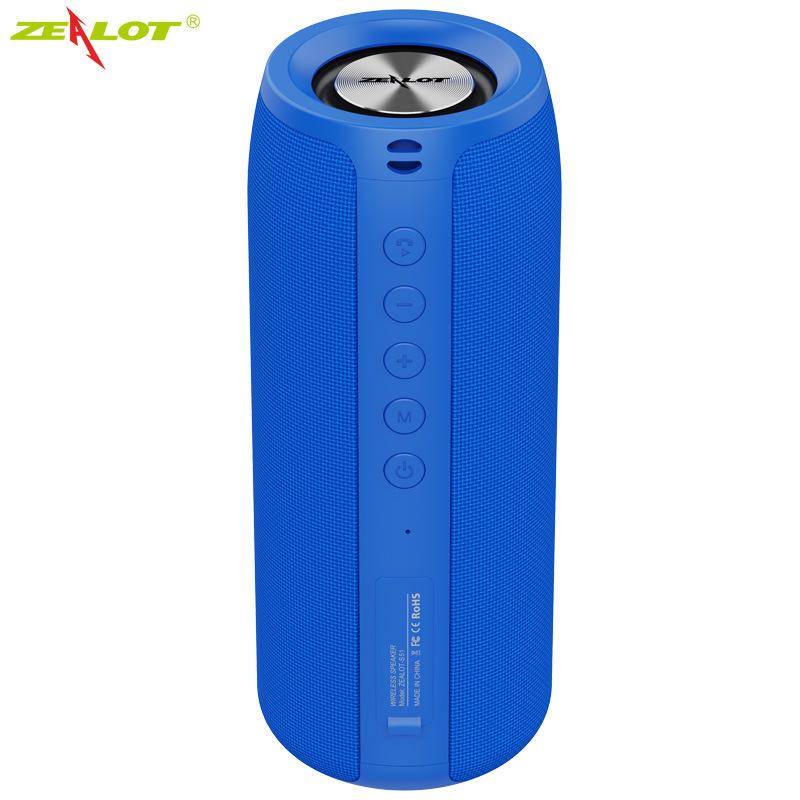 Zealot S51 Wireless TWS Dual Speaker with Heavy Bass - Outdoor Portable Bluetooth Speaker