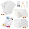 10Pcs DIY Art Supplies Puffy Texture Paper with 12 Marker Pen & Water Brush Magic Puffy Paint Kit 3D Effect Texture Painting Kit