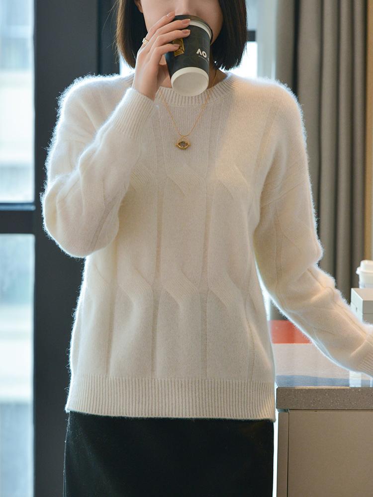 Женский кашемировый свитер Qinghe кашемир 30% кашемир 70% шерсть осенне-зимний кашемировый пуловер мягкий и теплый