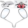 2pcs 10mm Modified Plated Universal Motorcycle Rearview Mirror Side Mirrors for Motorcycle