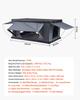 VEVOR Rooftop Tent Hard Shell, 2-3 Person Aluminum Roof Top Tent Hardshell with Tri-Color LED Light, Thick Mattress & 2 Windows