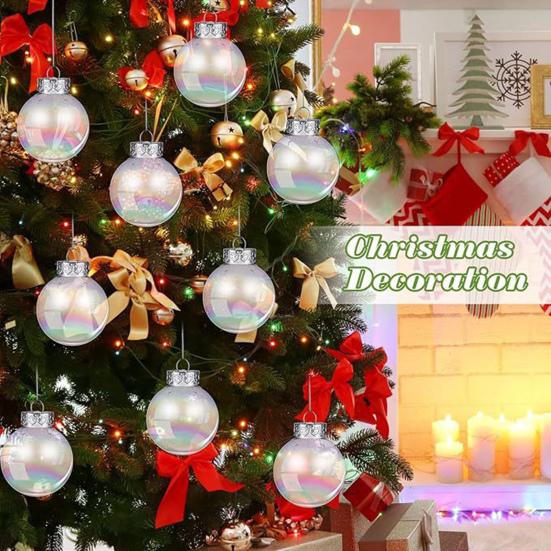 Yousheng Fillable Christmas Ball Подвеска Небьющиеся Прозрачные DIY Рождественские Елочные Шарики Декоративное Подвесное Украшение
