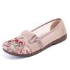 Summer New Middle-aged and Old Mother Shoes Mesh Hollowed Hanfu Embroidered Shoes Soft Sole One Pedal Old Beijing Cloth Shoes Women