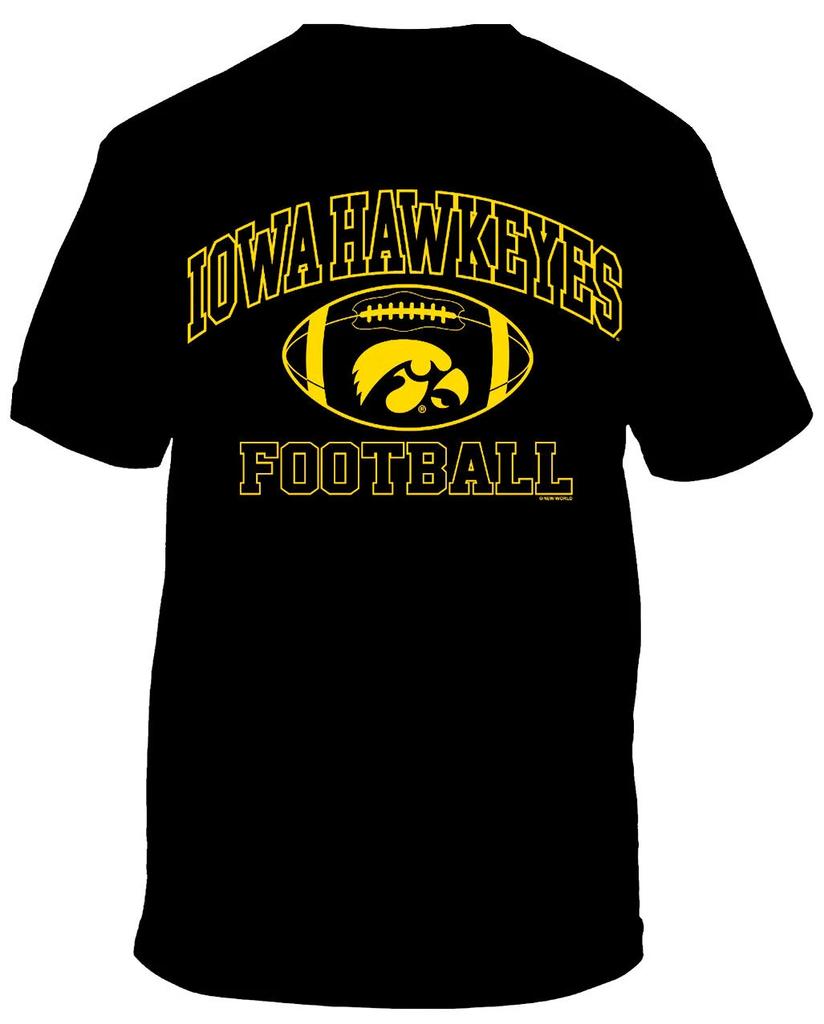 Iowa Hawkeyes Men's Black College Football Graphic Short Sleeve T shirt