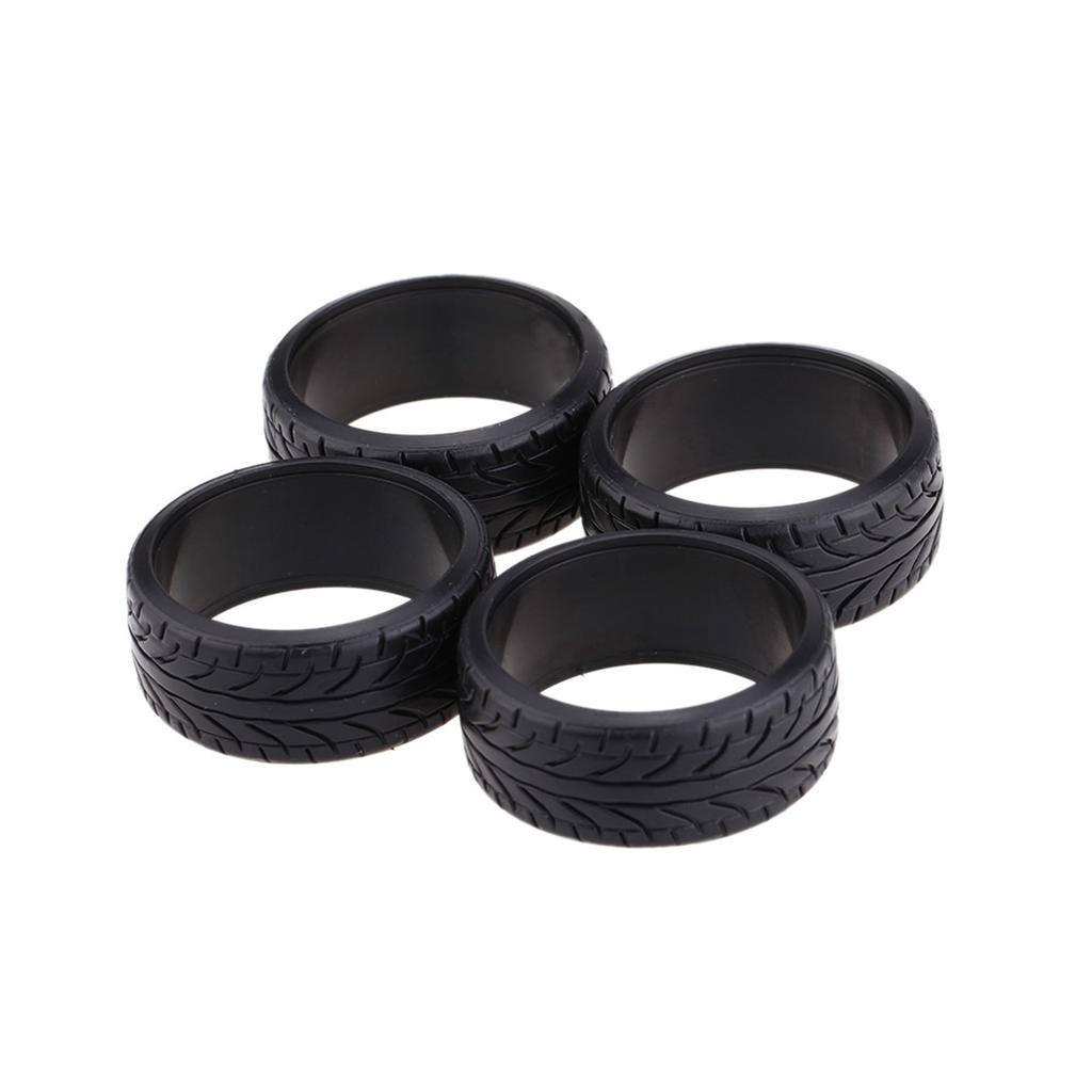 4Pcs Set 1 10 Grain Drift Car Tires Plastic Hard Tyre Replacement for TRX HSP Tamiya HPI Kyosho Remote Control Car Part