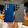 Чехол для телефона из искусственной кожи Retre для Samsung Galaxy S25 S24 S23 S22 S21 Ultra Plus FE EDGE Note 20 Ultra Plus Чехол-накладка с головой оленя