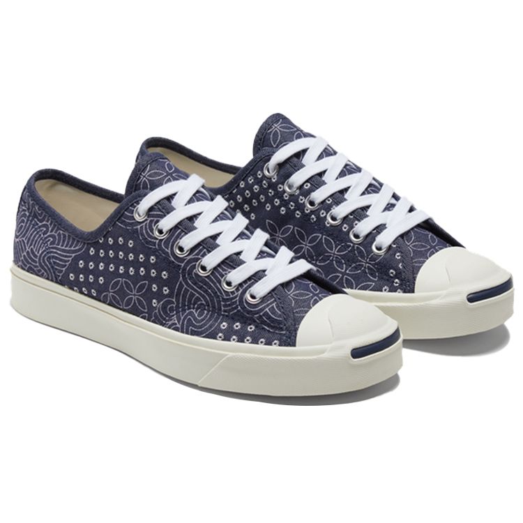Converse Jack Purcell Hybrid Low World Denim — Кроссовки унисекс Midnight Navy Blue White 171949C