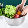 Stainless Steel Drain Basin With Slicing Tool Household Veggie Washing Strainer For Carrots Fruit