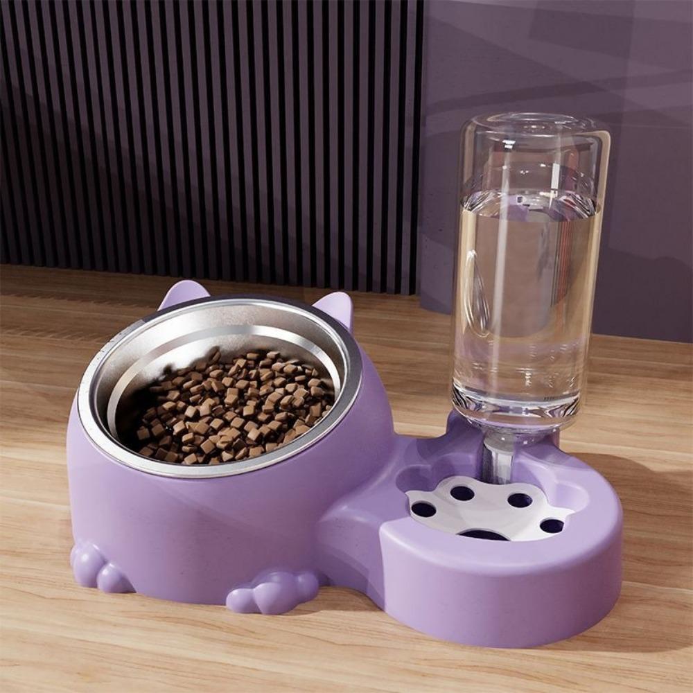 Large Capacity Automatic Pet Feeder Neck Protection Pet Food Bowl for Cats Dogs