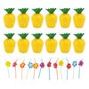 12pcs Hawaiian Party Cups Innovative Stylish Food Grade Drinking Cups with Lids and Straws for Hawai