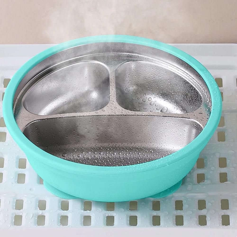 Divided Design 3 Grids Children Dishes Kids Feeding Bowls Toddle Training Tableware