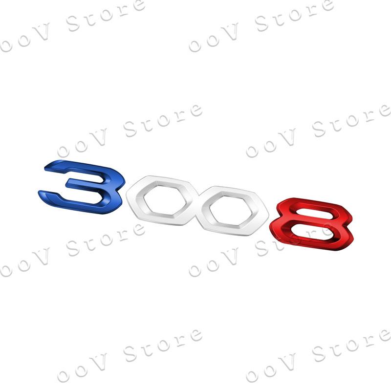 Car 3D Metal Decor Emblem Auto Body Trunk Fender Badge Sticker For Peugeot 2008 3008 4008 5008 Logo Auto Accessories