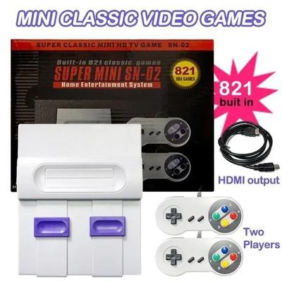Классическая домашняя игровая консоль FC/SFC, игровая консоль в стиле ретро HD, игровая консоль для ТВ, встроенные игры 821 с двойным геймпадом, детские подарки