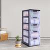 High-quality Plastic Drawers Dresser Storage Cabinet 5 Drawer Stackable Vertical Clothes Storage Box 5-drawer Storage Cabinet