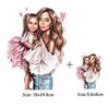 «Любовь для мамы и девочки» железные нашивки DIY виниловые теплопередающие аппликации термонаклейки для наклеек наклейки для футболок железные нашивки
