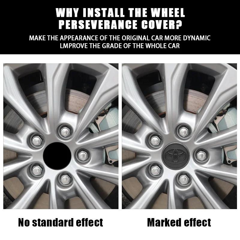 4Pcs 56mm 60mm 62mm 57mm Car Wheel Center Hub Cap Stickers Accessory For Toyota Rav4 Yaris Avensis Corolla Camry crown Rim Cover