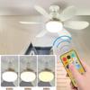 LED Small Ceiling Fan Lights Mute Strong Wind Dimming Speed E27 Screw Oscillating Fan Lights