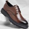 2025 Men's Leather Shoes: Autumn Soft Sole, British Style, Casual & Formal Wear, Ideal for Weddings and Business.