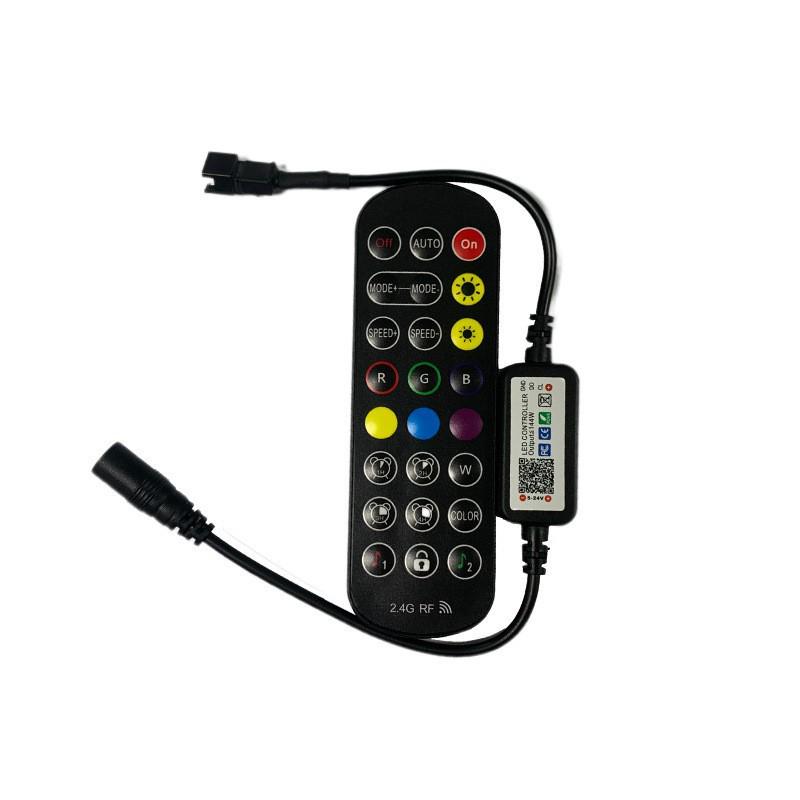 Контроллер умной светодиодной подсветки Lotus Lantern Bluetooth: 24 клавиши, Мобильное приложение, Семицветный эффект бегущей лошади, Светодиодная лента Dreamcolor