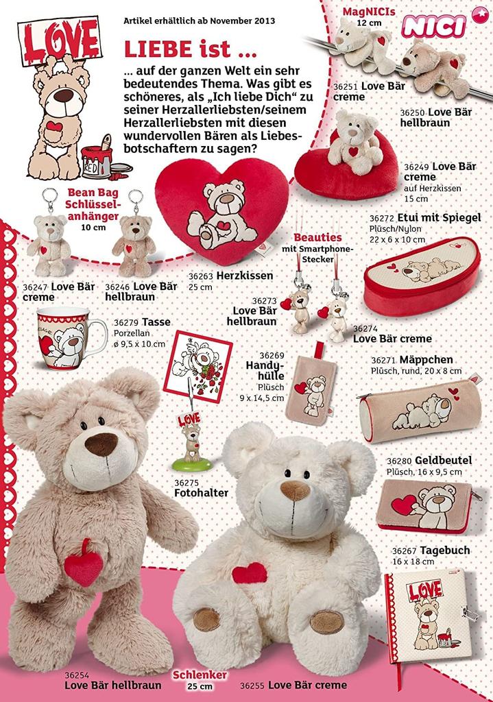 NICI Love Bear Classic 25cm/BN
