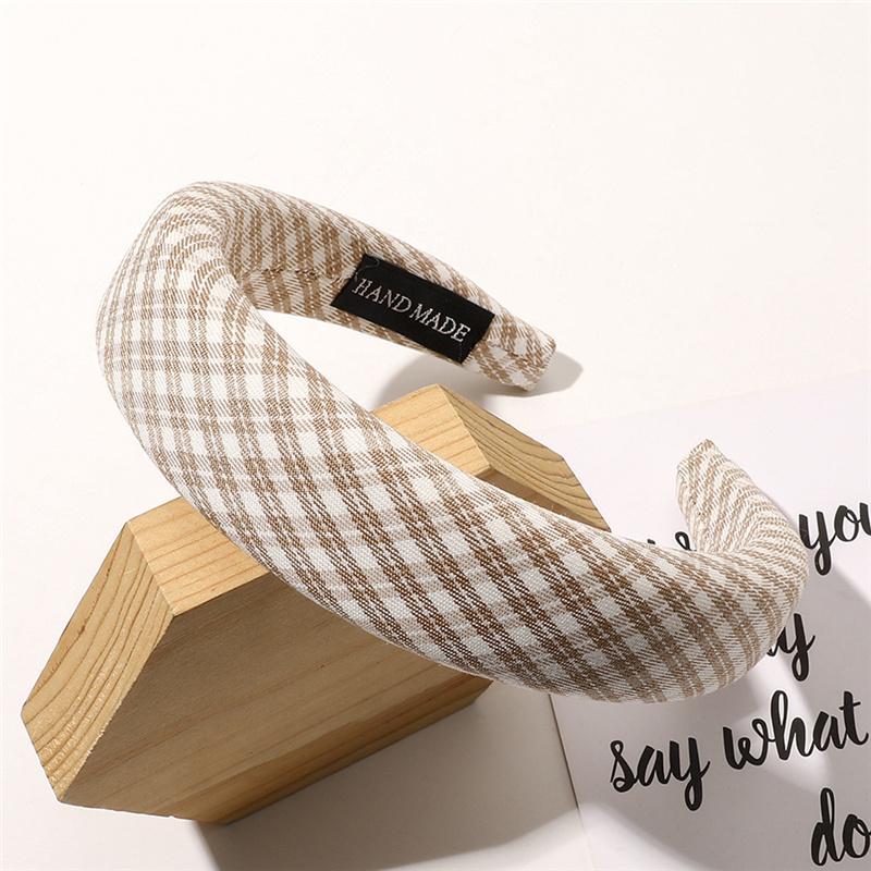 3CM Vintage Women Lattice Headband Lady Girls Sponge Press Hair Hoop Female Casual Shopping Head Wears Hair Accessories