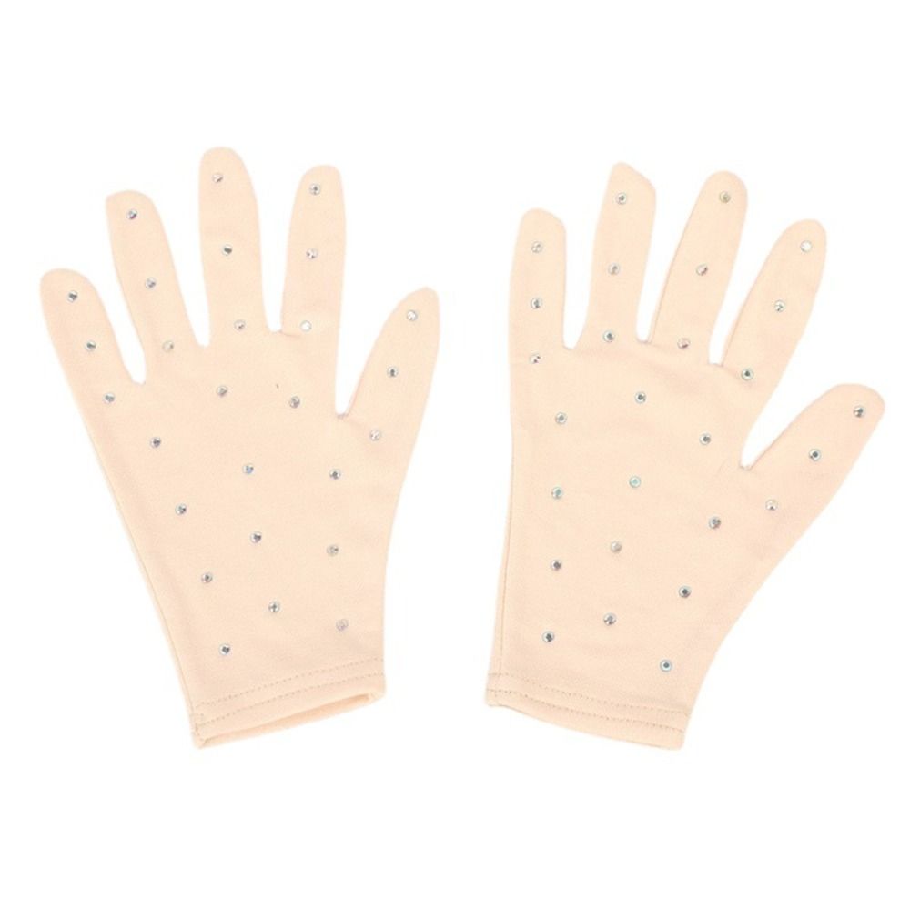 Элегантные тренировочные перчатки для фигурного катания, блестящие наручные перчатки для фигурного катания, детские перчатки