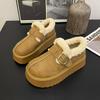 Женские зимние легкие теплые зимние ботинки на толстой подошве, нескользящие износостойкие повседневные кроссовки, хлопковые ботинки, обувь с мехом