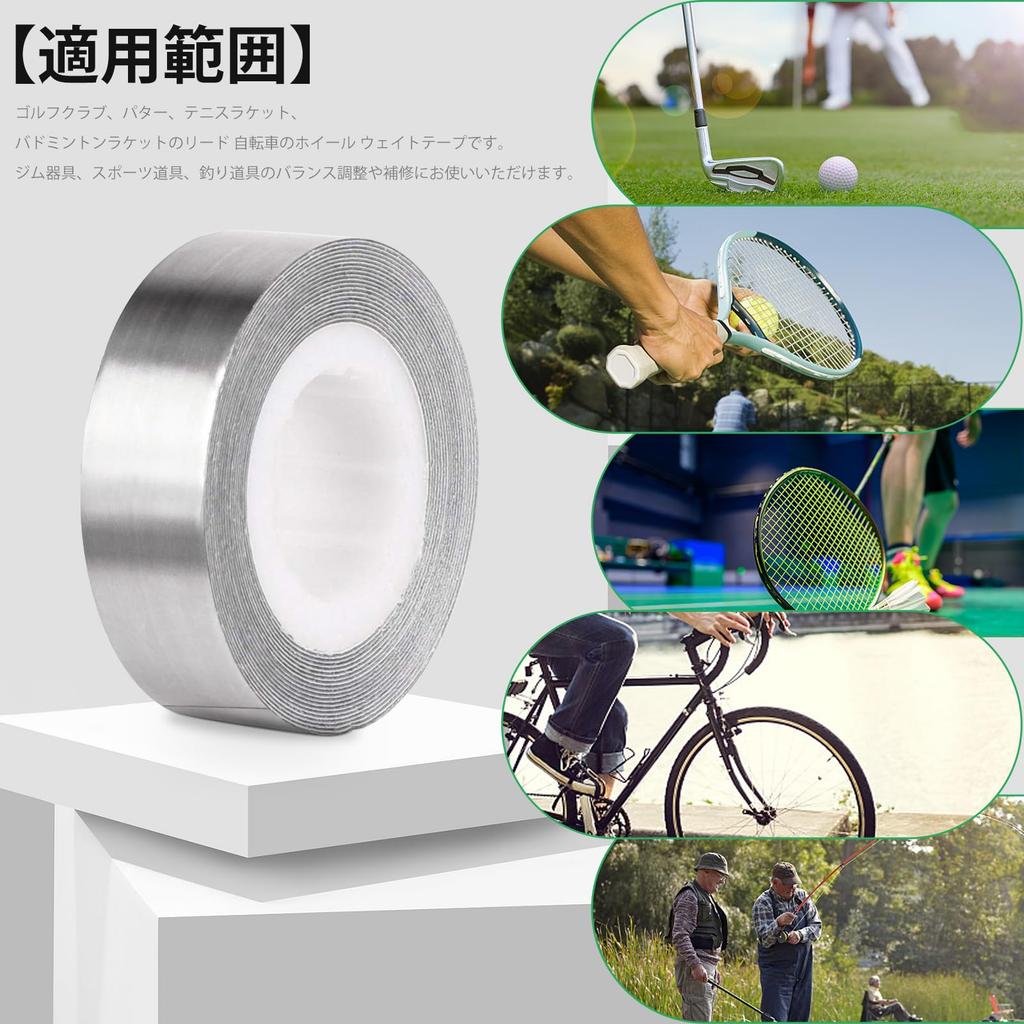 CMD Golf Lead Tape Weights, 130g, Set of 2, Thin Lead Sheets for Balancing and Club Head Maintenance, 12.7mm Wide