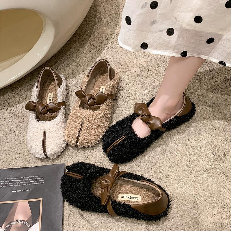 Круглый носок повседневная женская обувь осенние мокасины меховые лодочки с коротким горлом новые осенние мокасины с пряжкой на ремне для отдыха резиновые однотонные Мэри