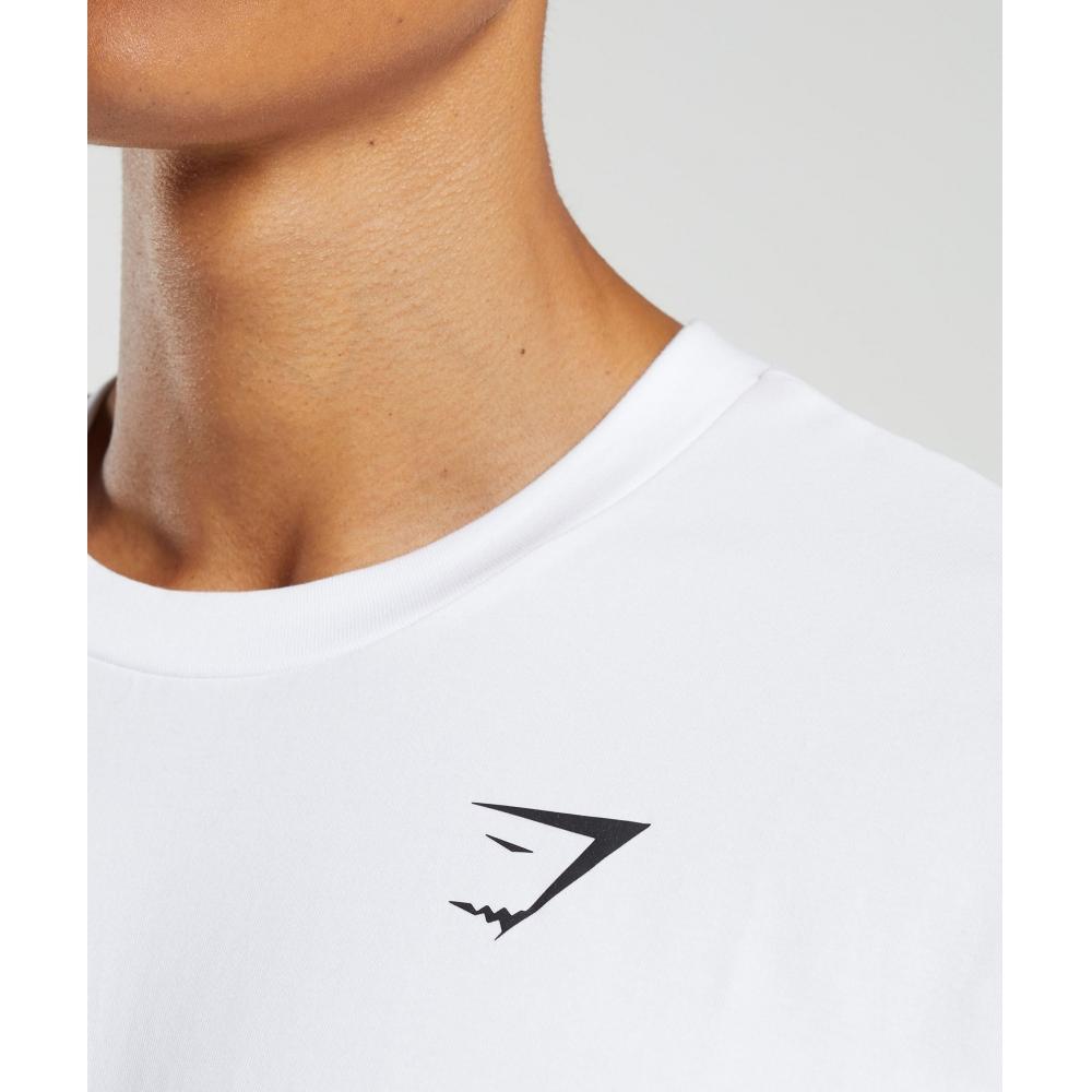 Gymshark EssenTial Футболка оверсайз белая A1a3e Wbbm