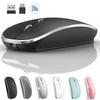 Wireless Mouse for MacBook for MacBook for for for for Desktop for for Chromebook Pro, Air, Laptops, Mac, iMac, Computers, Windows, (Black Silver)