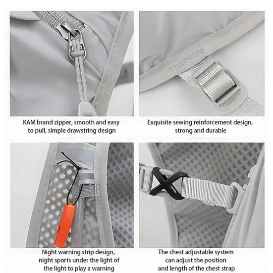 Hydration Backpack Breathable Hiking Vest with Water Bladder Men Women Outdoor Sports Daypack for Trail Running Cycling Mountaineering