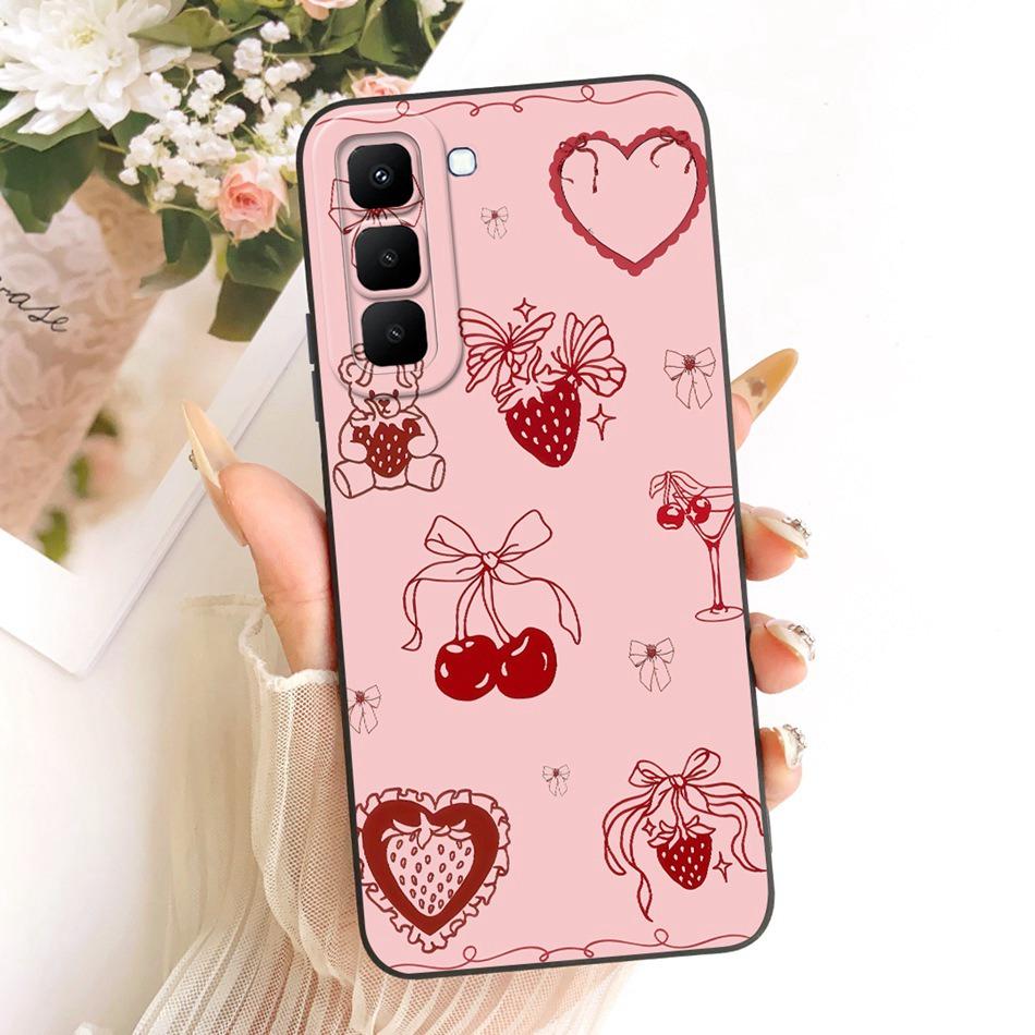 For Infinix Hot 70 X6895 Cute Cat Flower Cartoon Phone Case For Infinix Hot70 Soft Silicone Covers Bumpers