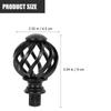 Birdcage Window Head Rods Spiral Spiral Ball Drape Accessories Elegant Curtain Rod Finials  Bedroom